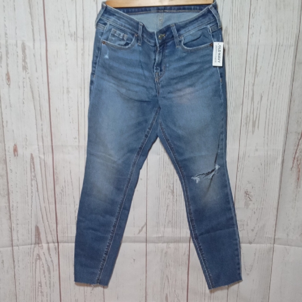 NWT Old Navy Mid-Rise Rockstar Super Skinny sz2